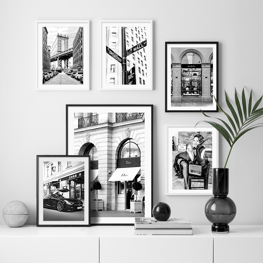 Photography Fashion - Paris Fashion Girl Luxury Store Black