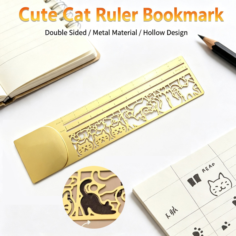 Photography Rules - Cute Cat Double Sided Ruler Bookmark