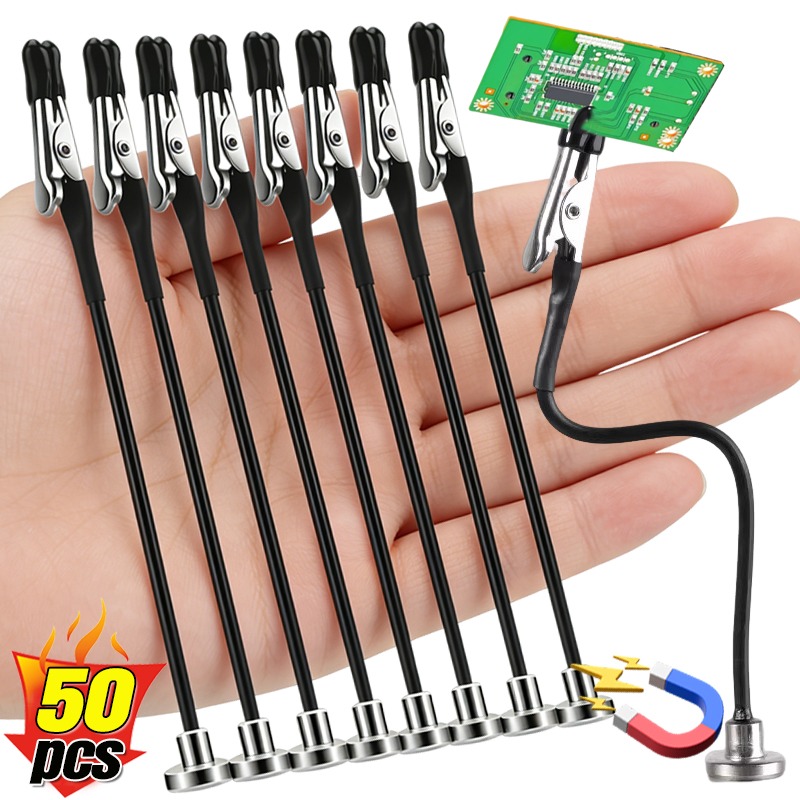 Photography Quiz - 50/1x Magnetic Alligator Clip Flexible Electric