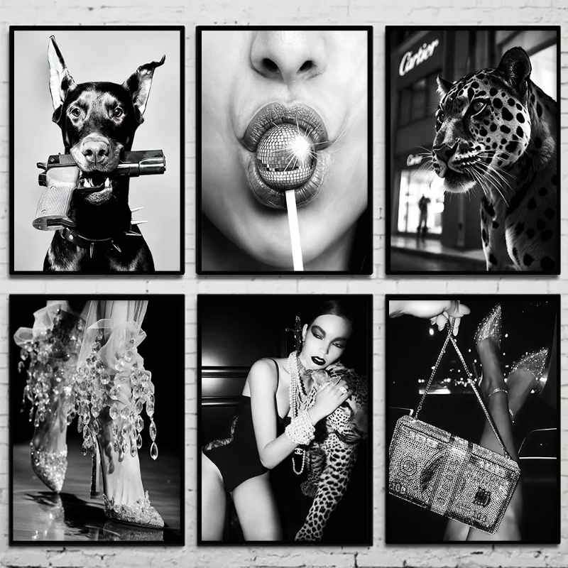 Photography Poster - Black and White Fashion Vintage Photography