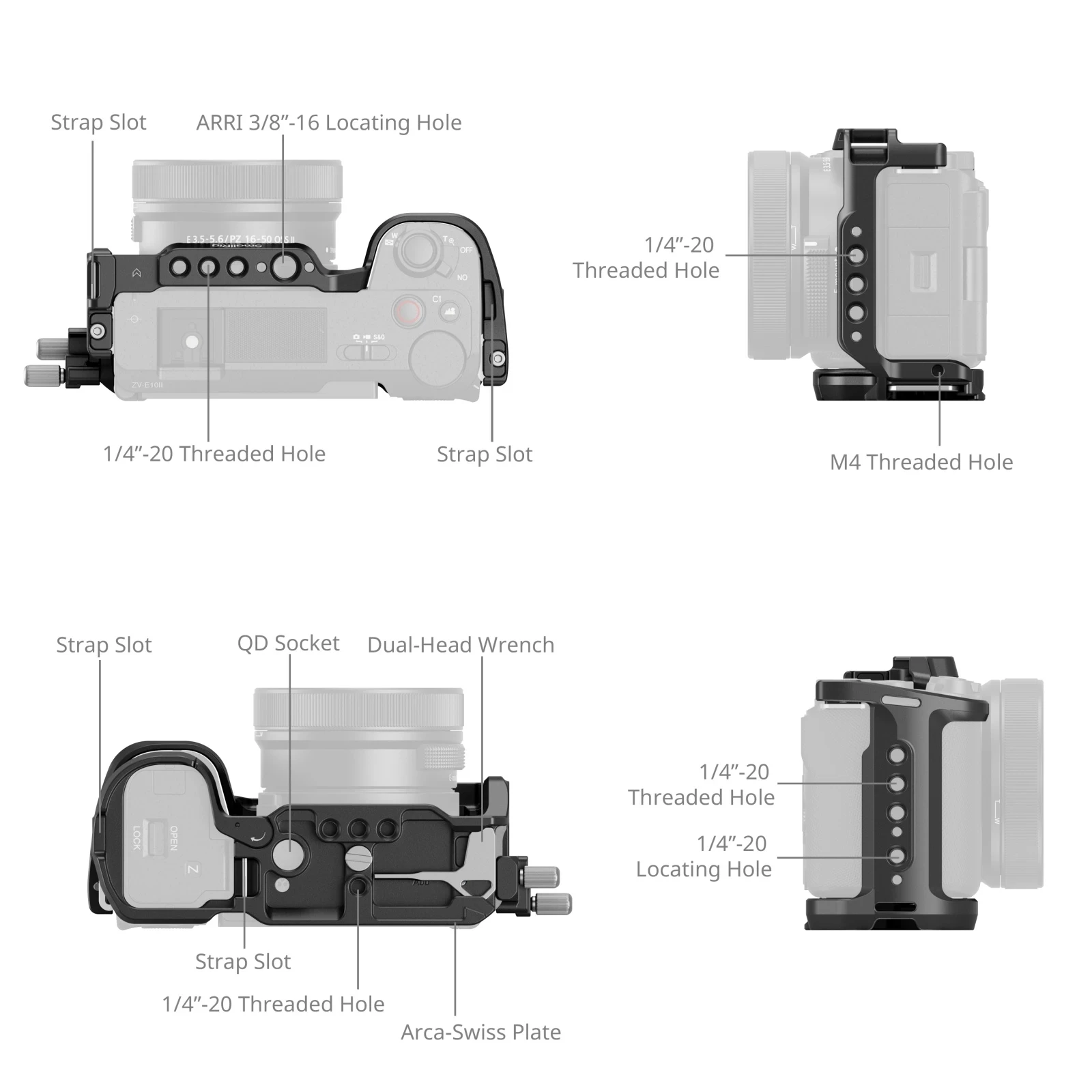 Camera Cage Baseplate - Smallrig HawkLock Quick Release Cage Kit