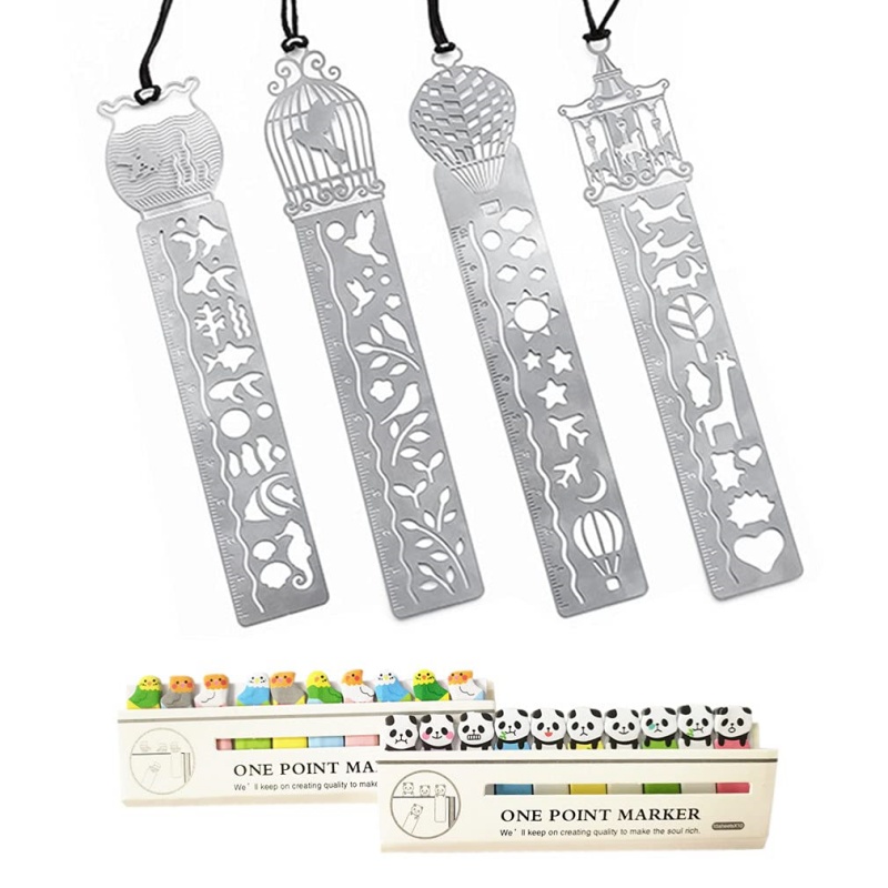 Photography Rules - 4 Pcs Metal Bookmark Ruler with