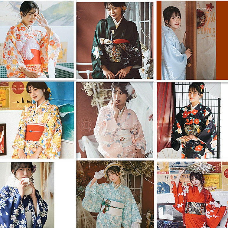 Photography Outfit - Traditional Japanese Kimono Style Script Killing
