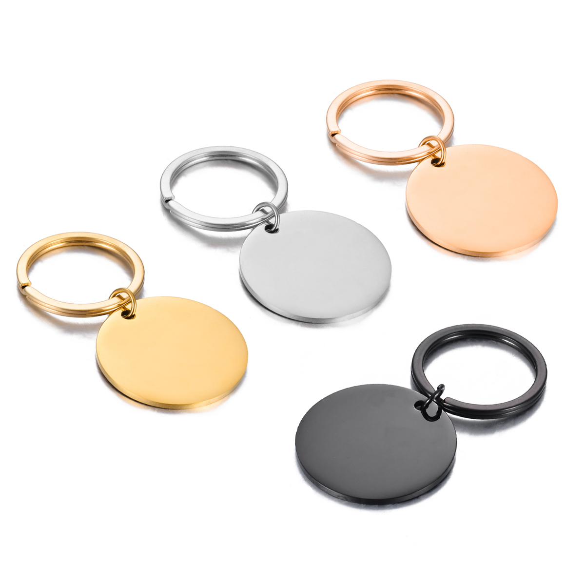 Photography Rules - 4PCS 25mm/30mm/35mm Stainless Steel Polished Blank