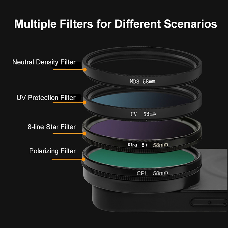 4 in 1 Lens 58mm Mobile Phone  - Nd Filter Set review and price