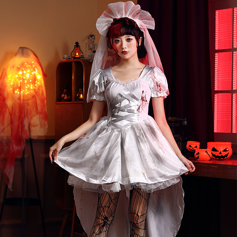 White Wedding Dress Costume Wo - Photography Outfit review and price