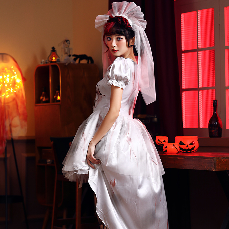 White Wedding Dress Costume Wo - Photography Outfit review and price