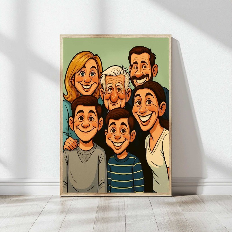 Custom Family Cartoon Poster F - Photography Poster review and price