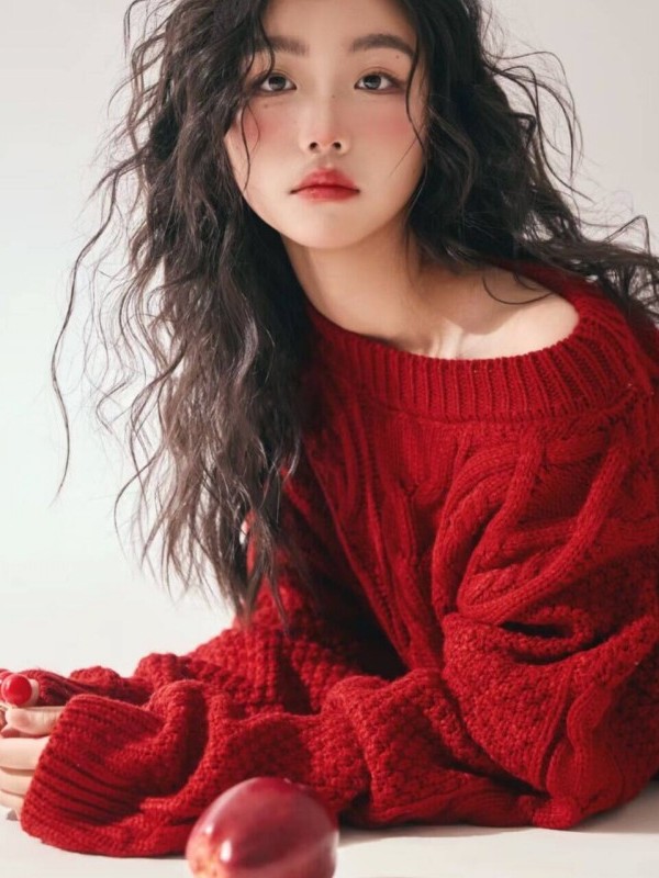 Red Sweater Girl Studio Art Ph - Photography Young review and price