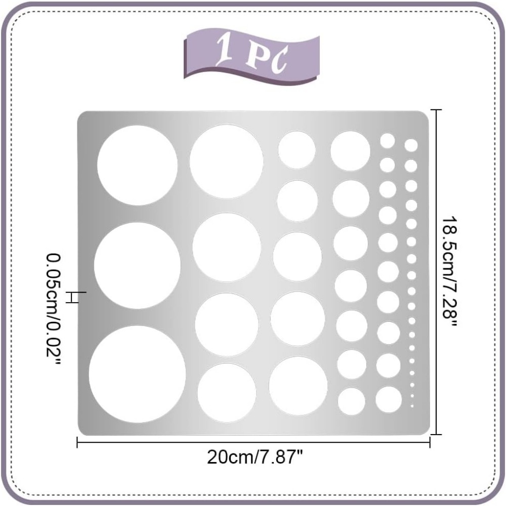 1Pcs Metal Circle Stencil Temp - Photography Rules review and price