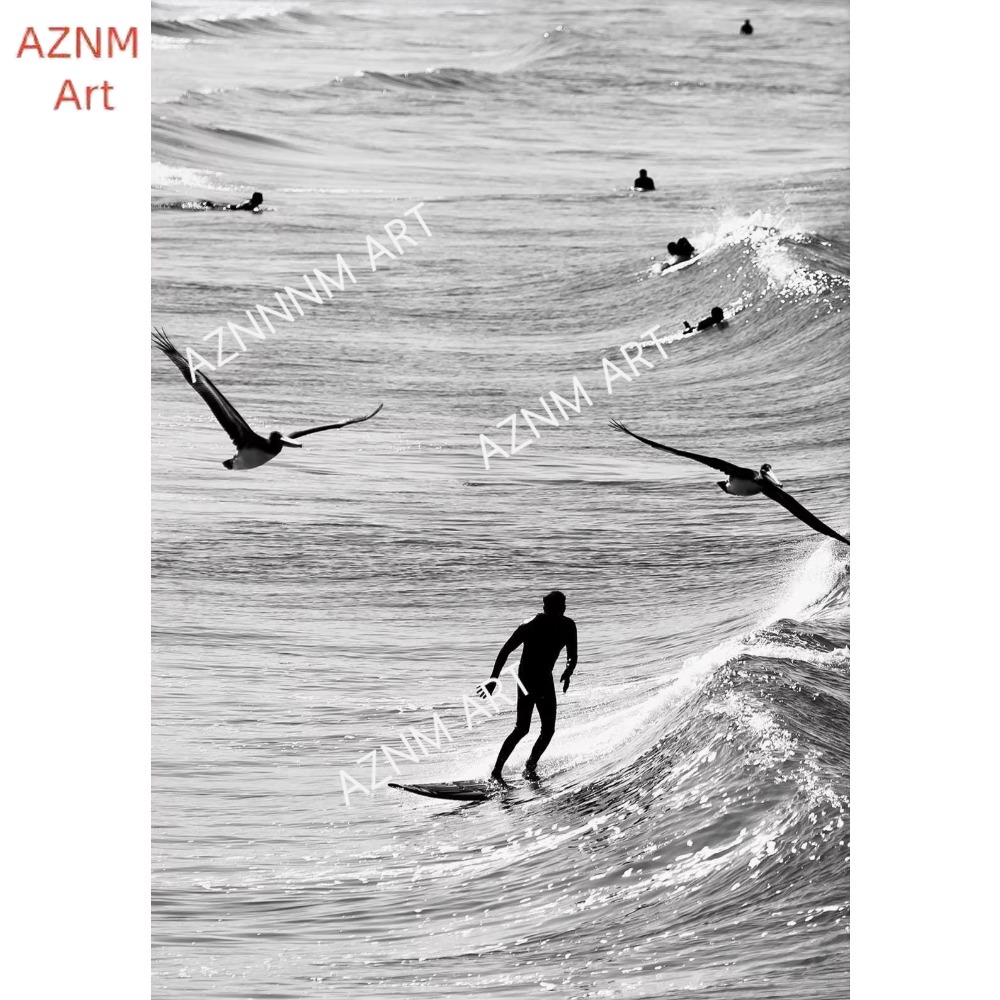 1PC ，Fine Surfing Black and Wh - Photography Poster review and price