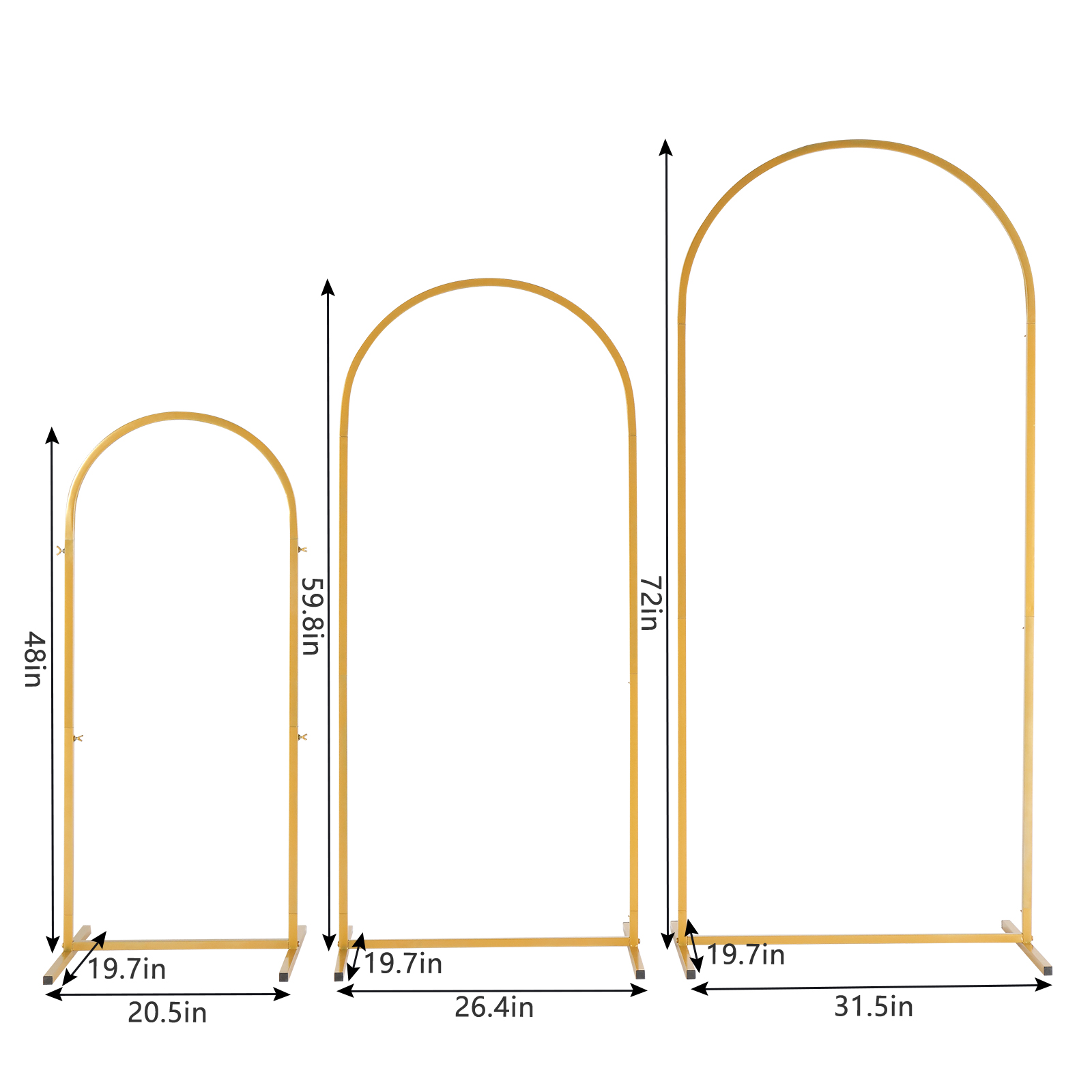 3Pack Golden Metal Arch Kits,  - Backdrop Stand Kit review and price