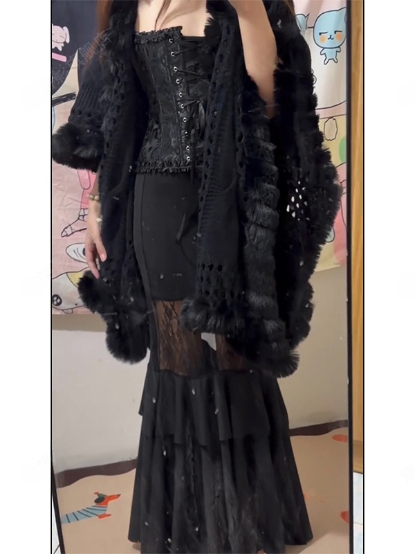 Warm Knitted Shawl Fashionable - Photography Young review and price