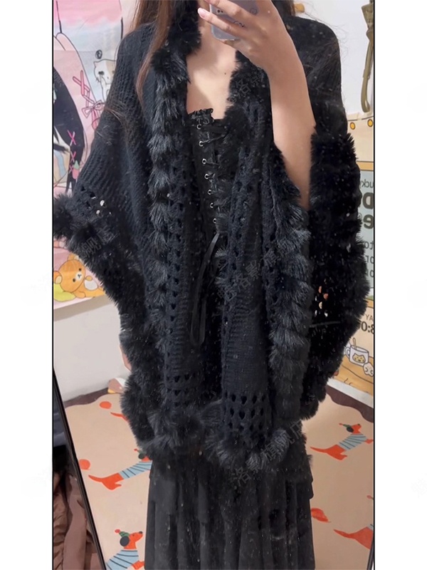 Warm Knitted Shawl Fashionable - Photography Young review and price